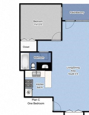 1 Bedroom – Plan C